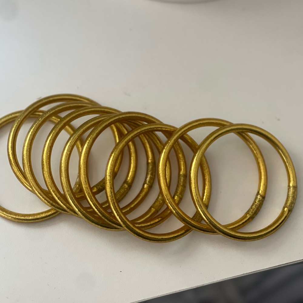 Set of 3 *Budah Girl* All-Weather Bangles - Size Medium - Picture 2 of 2